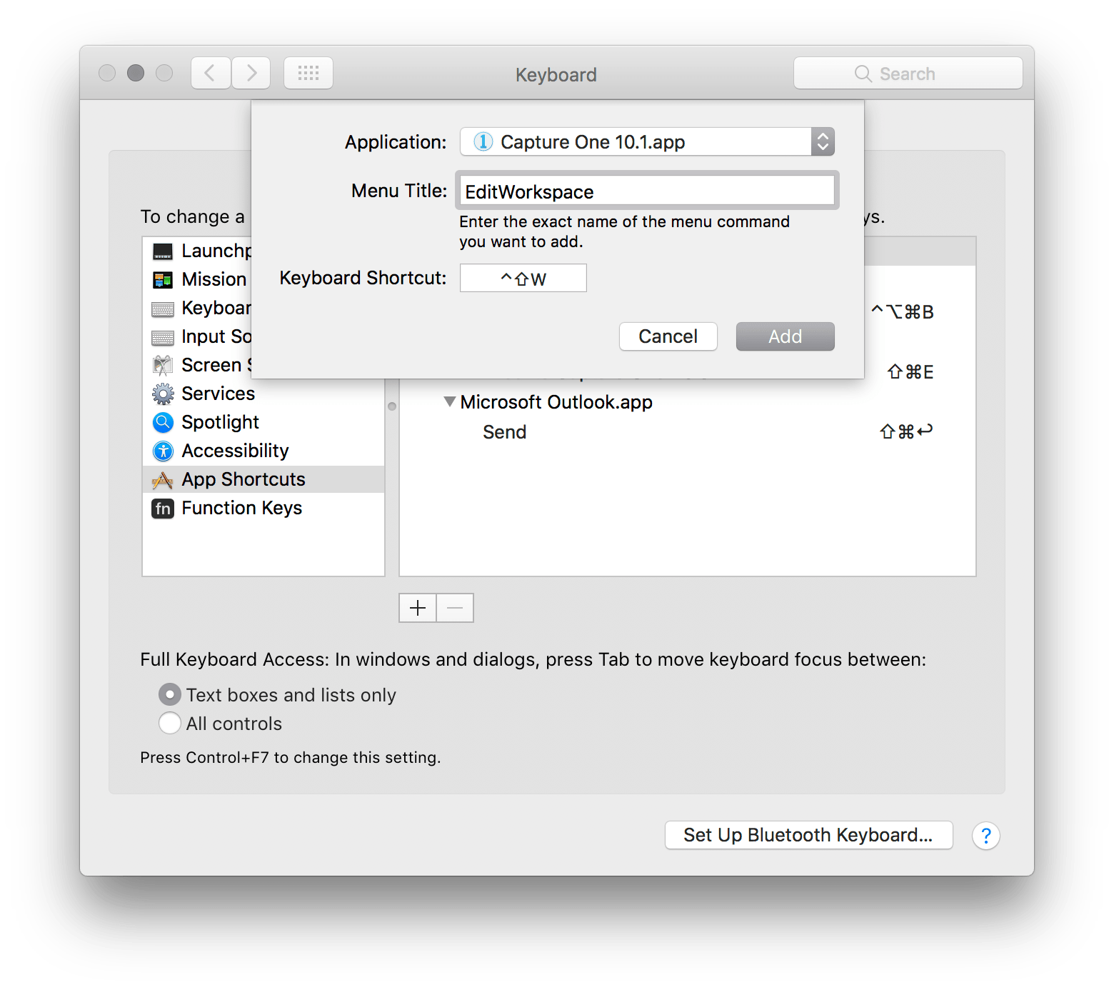 keyboard command for screenshot on mac